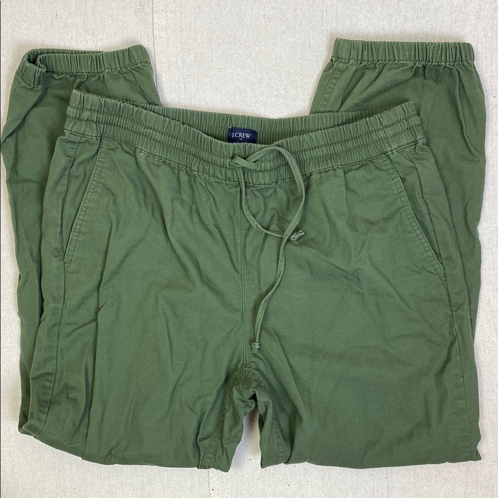 J Crew Factory Lightweight jogger pant in cotton twill green